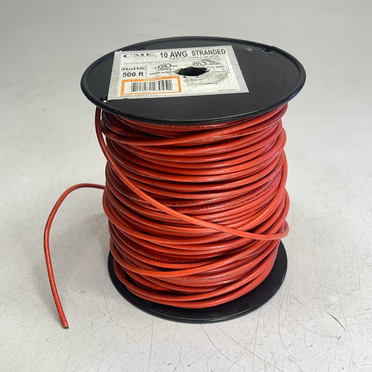 CME Stranded Insulated Tool Wire Mtv Applications  10 AWG 500' 600 V  Orange