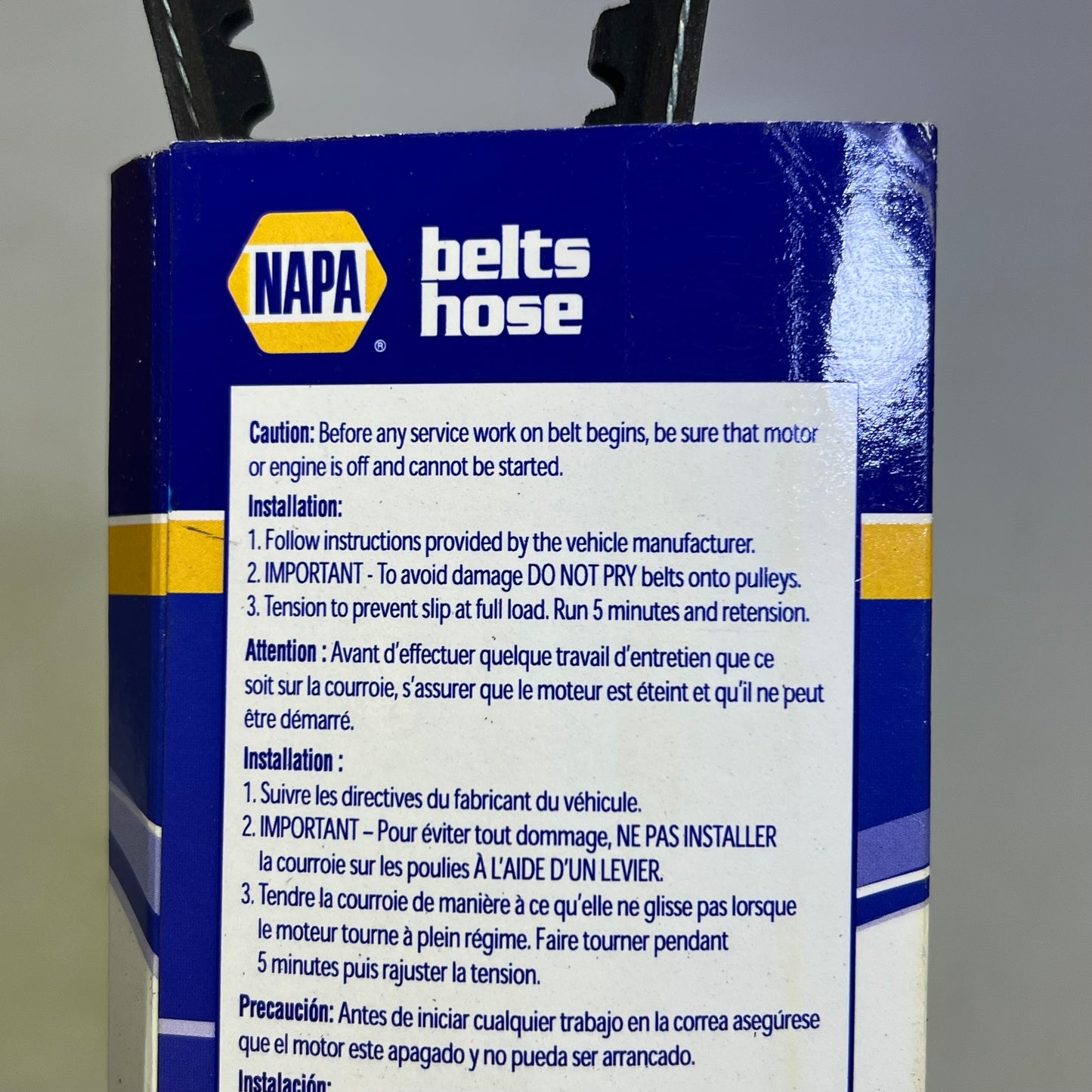 NAPA EPDM High Capacity Notched V-Belt HC50 15/32" x 38 5/8" Black 259380