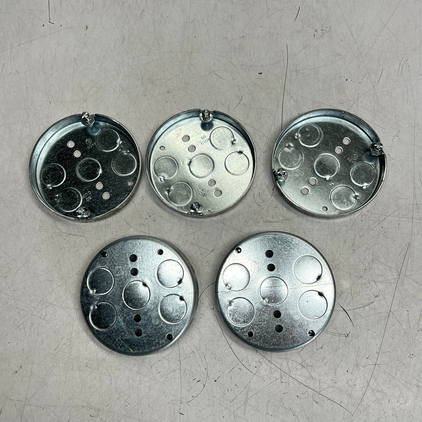 HUBELL RACO (5 PACK) Ceiling Pan 4" 1/2" Deep 1/2" KOs Metallic CAT 293