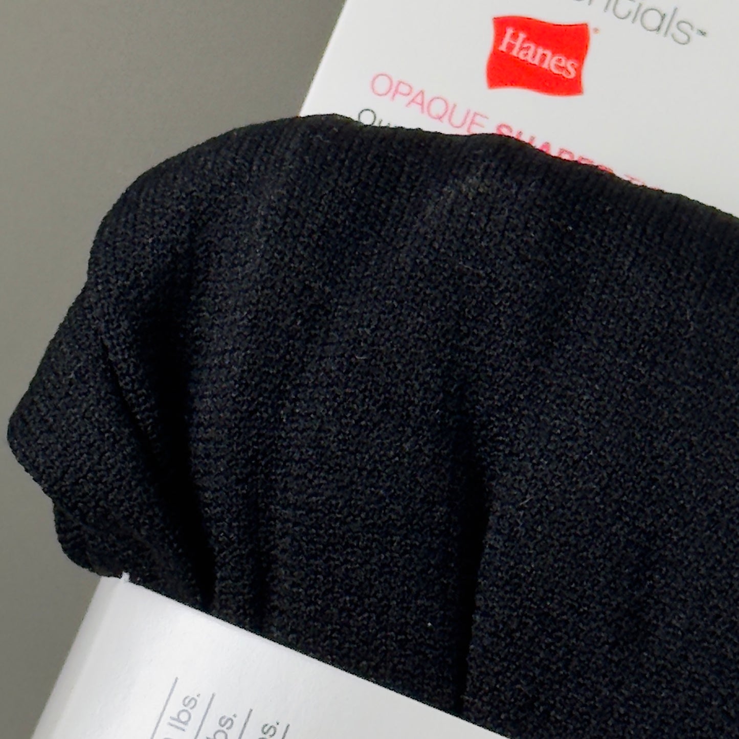 HANES (3 PACK) Essential Opaque Shaper Tights Control Top Women's Sz L/XL Black