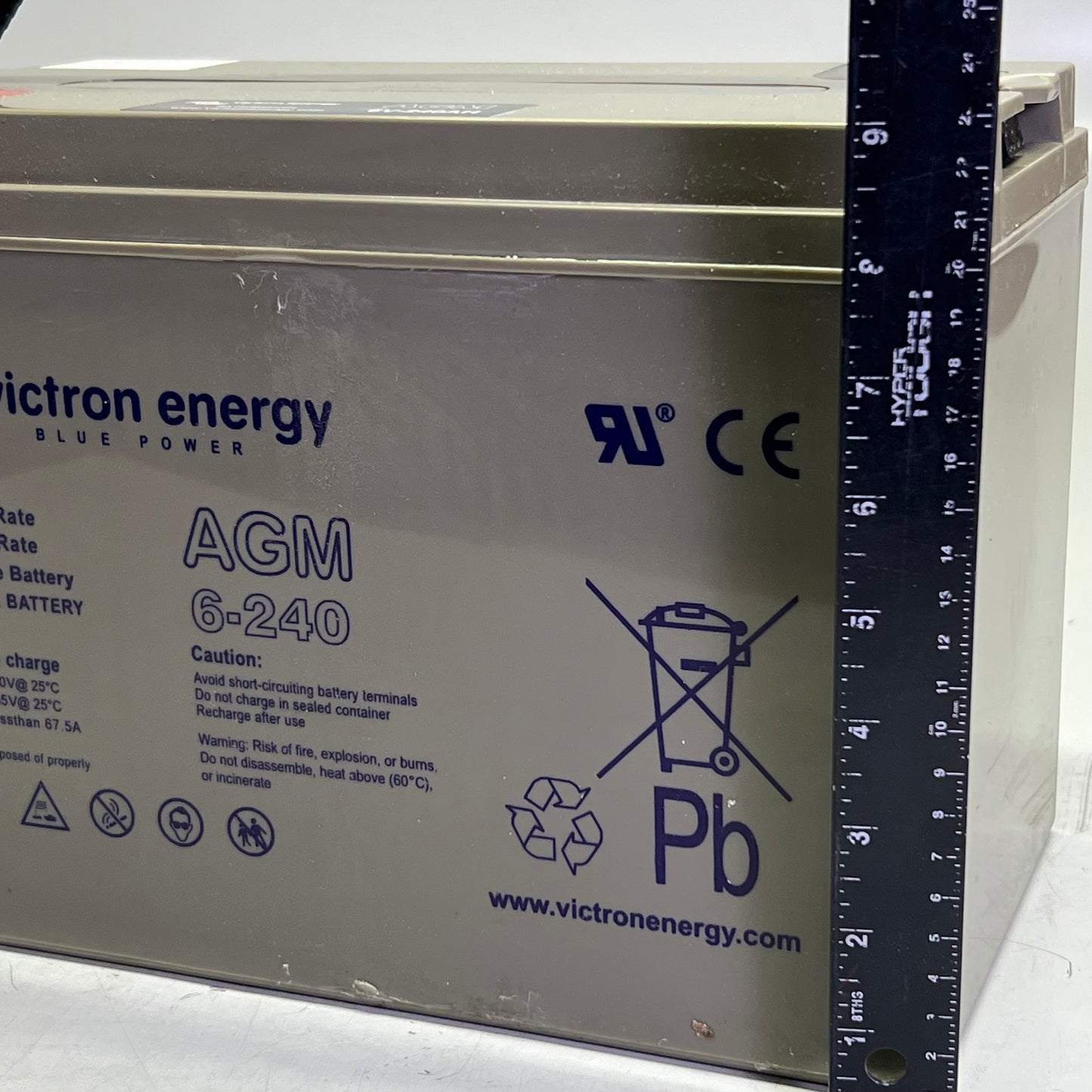 VICTRON ENERGY AGM Deep Cycle Battery 6V-240AH Grey AGM 6-240 (New Other, Distressed Box)