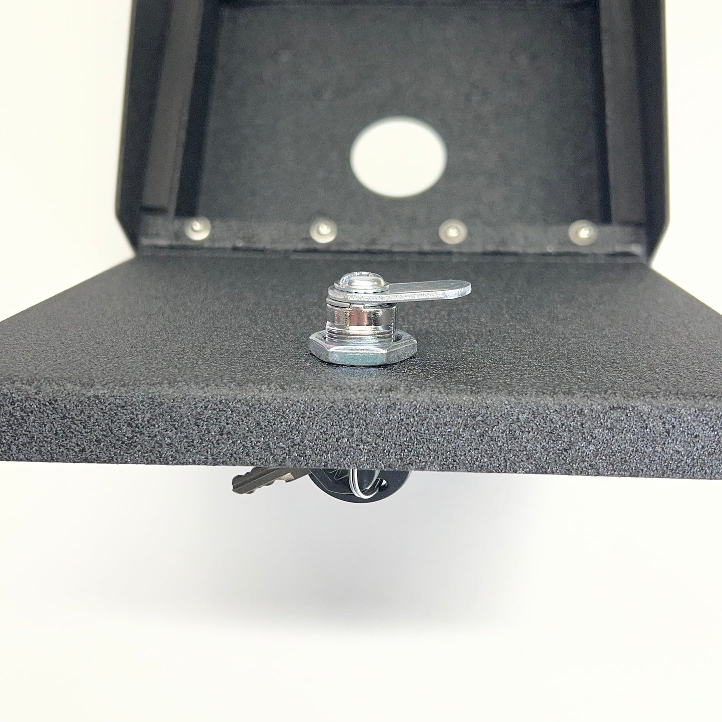 PEDESTAL PRO Square Steel Housing for Low Voltage Security 8" Black MC-CS-08-E