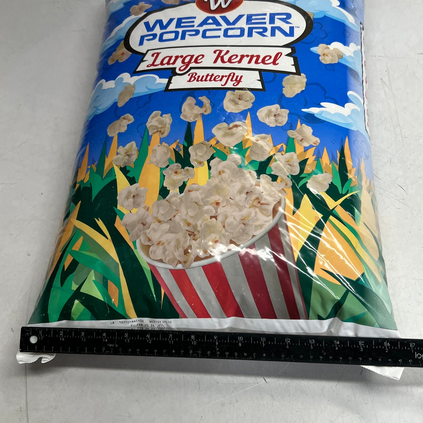 WEAVER POPCORN Large Butterfly Popcorn Kernels 50 lb, White BB 02/27