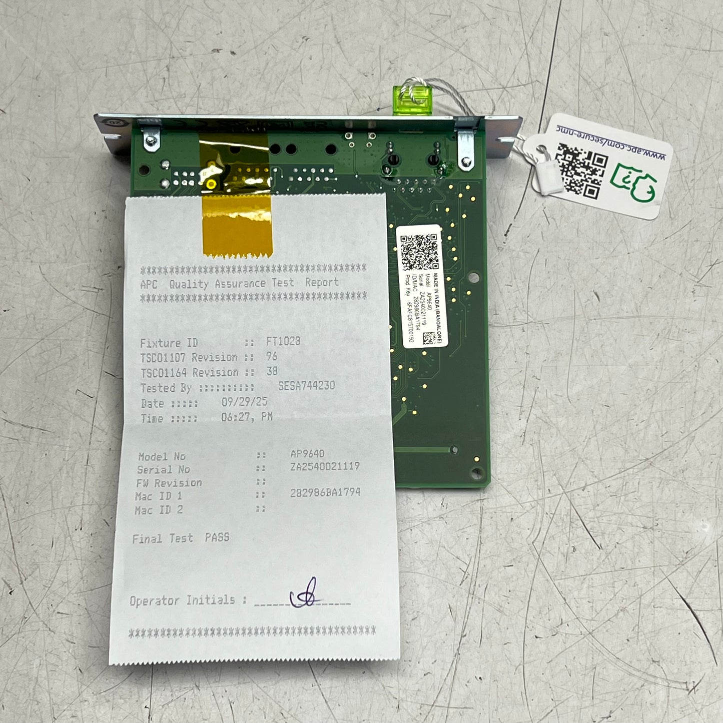 SCHNEIDER ELECTRIC Device Monitoring & Management Real-time Up to Date AP9640