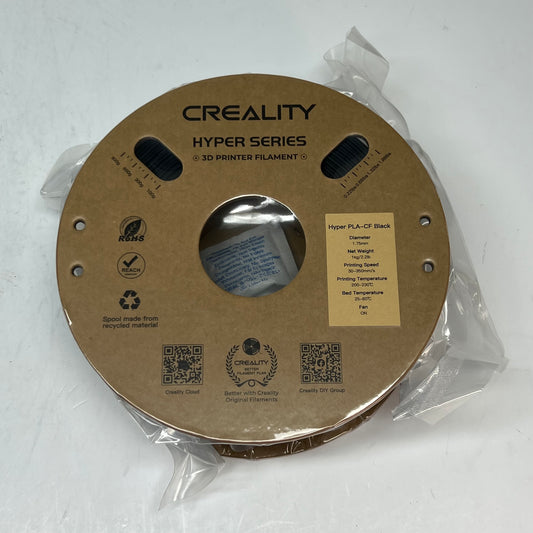 CREALITY Hyper PLA-CF 3D Printer Filament 1kg - High Speed 1.75mm Black 2603