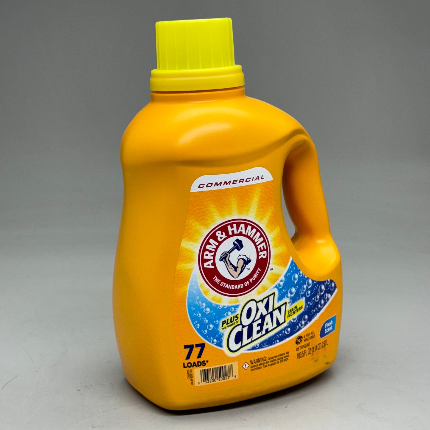 ZA@ ARM & HAMMER (4 PACK, 100.5 oz Each) OXI CLEAN Fresh Scent Laundry Detergent (Damaged Bottles)