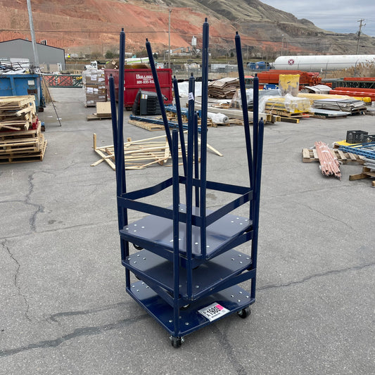 ZA@ Pallet of MIXED Steel Stacking Carts Blue (AS-IS)