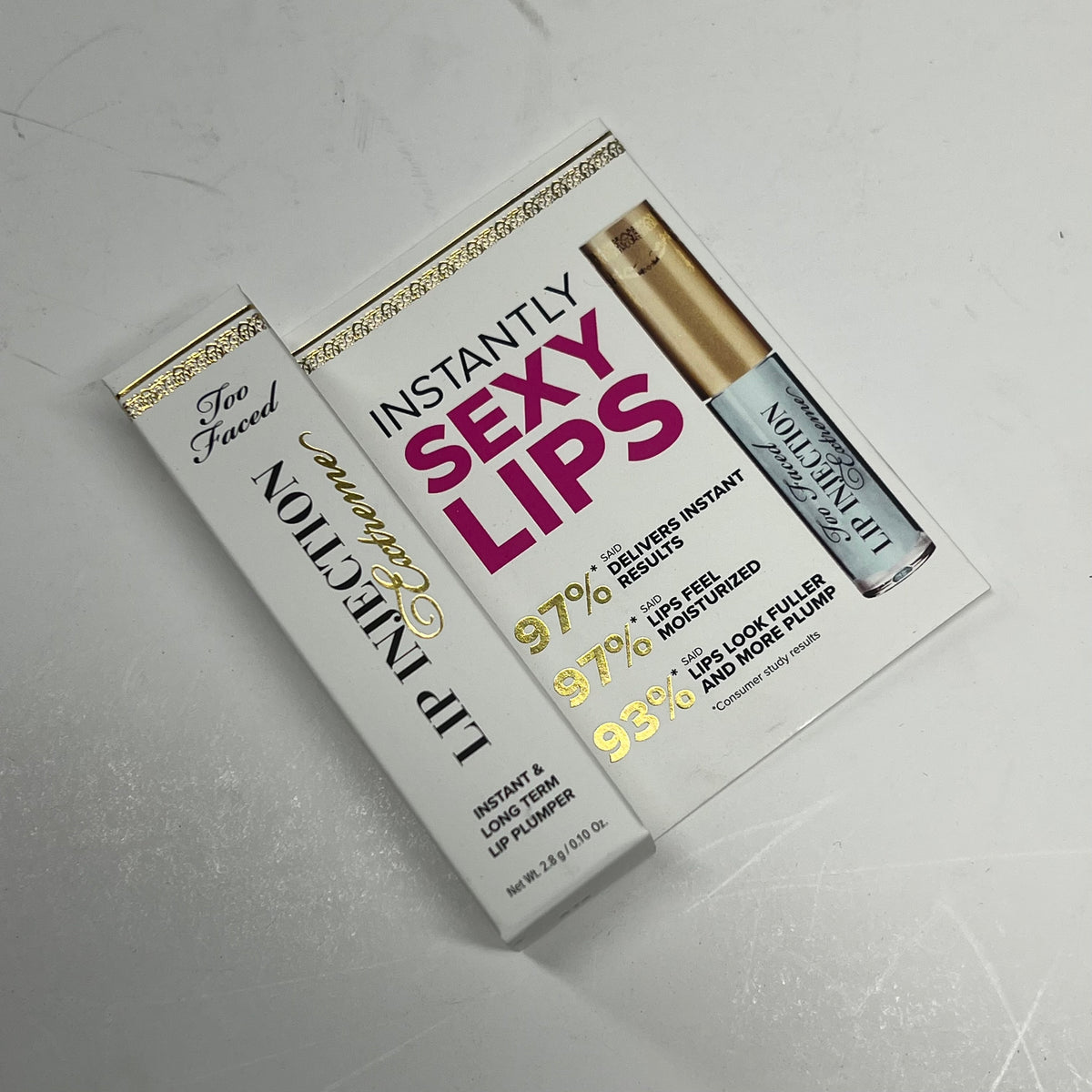 TOO FACED (2 PACK) Lip Injection Extreme Long Term Lip Plumper 0.10 oz Clear Shine