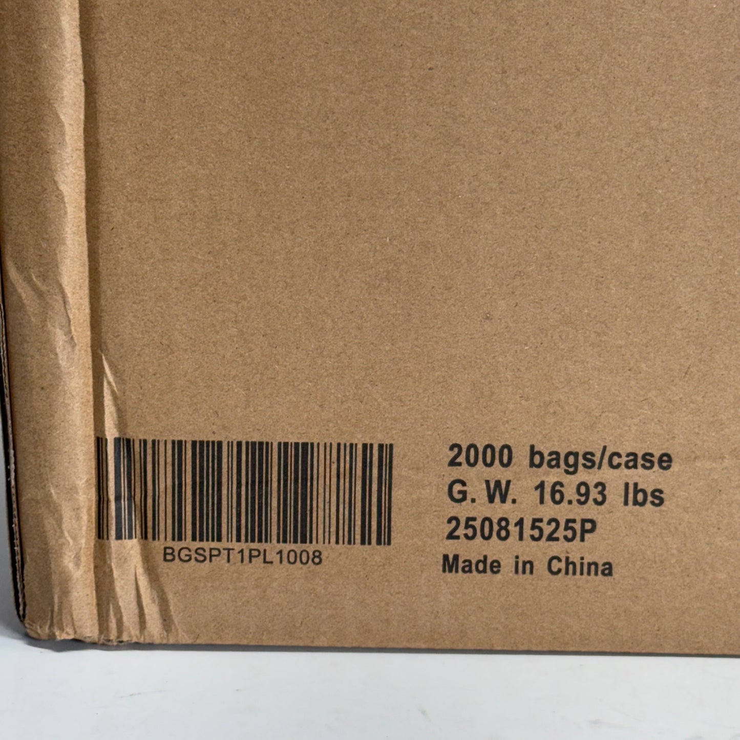 ZA@ BAGSPOT (2000 Bags) Plastic Bags Sz 9"W x 12"H, Black 25081525P