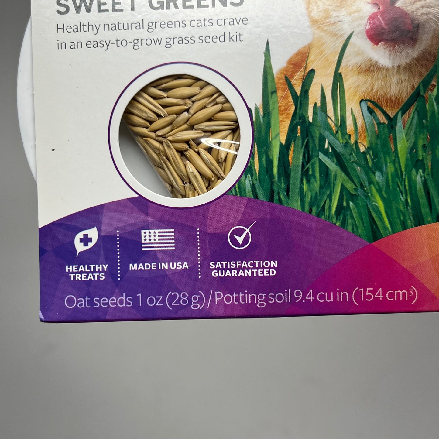 SMARTY KAT (3 PACK, 1 Oz Each) Sweet Greens Cat Grass Seed Easy To Grow Kit