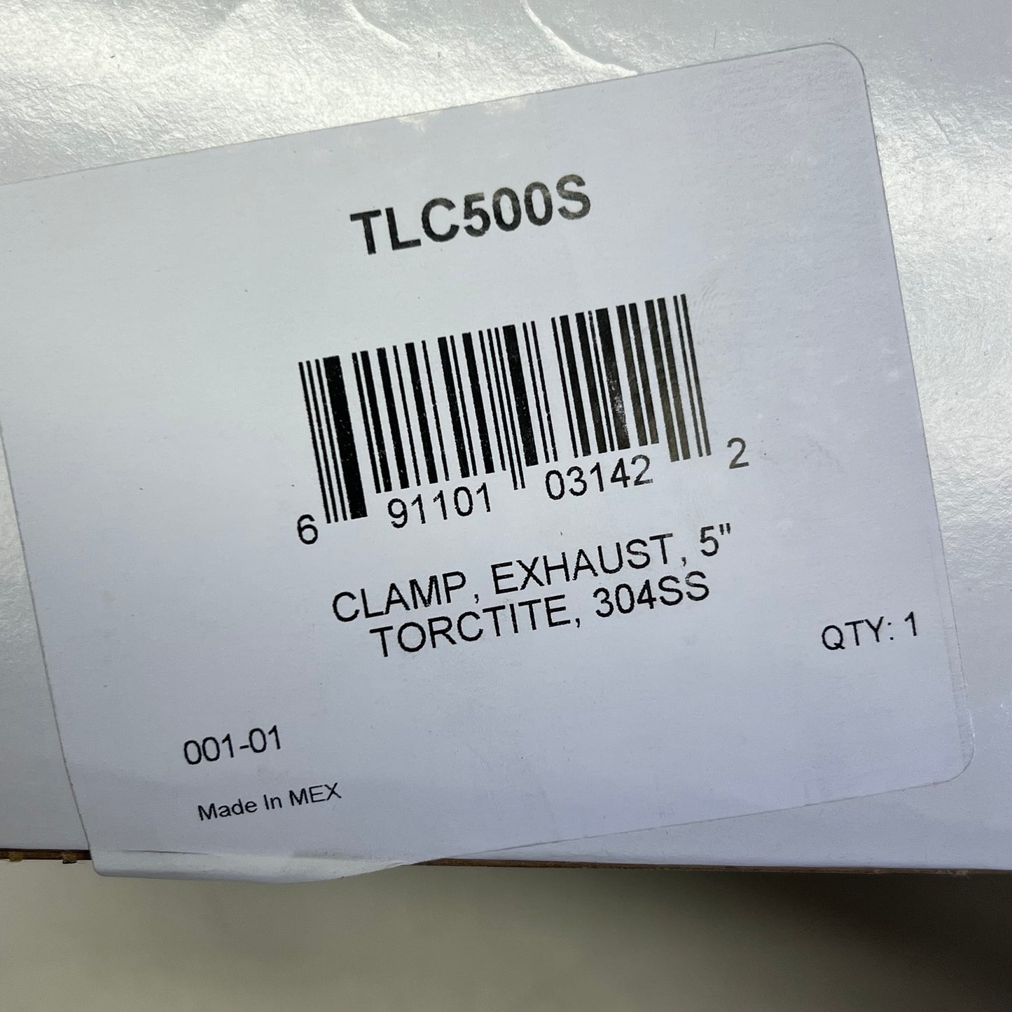 ZA@ WORLDWIDE POWER PRODUCTS (2 PACK) Torca Replacement Clamp Stainless Steel 5" Chrome TLC500S