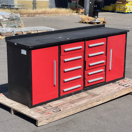 Z@ STEELMAN Industrial 10 Drawer Workbench 7 ft (AS-IS)