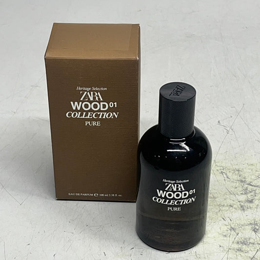 ZA@ ZARA Wood 01 Collection Pure Eau De Parfum Cedarwood, Grapefruit & Wood 3.38 fl oz