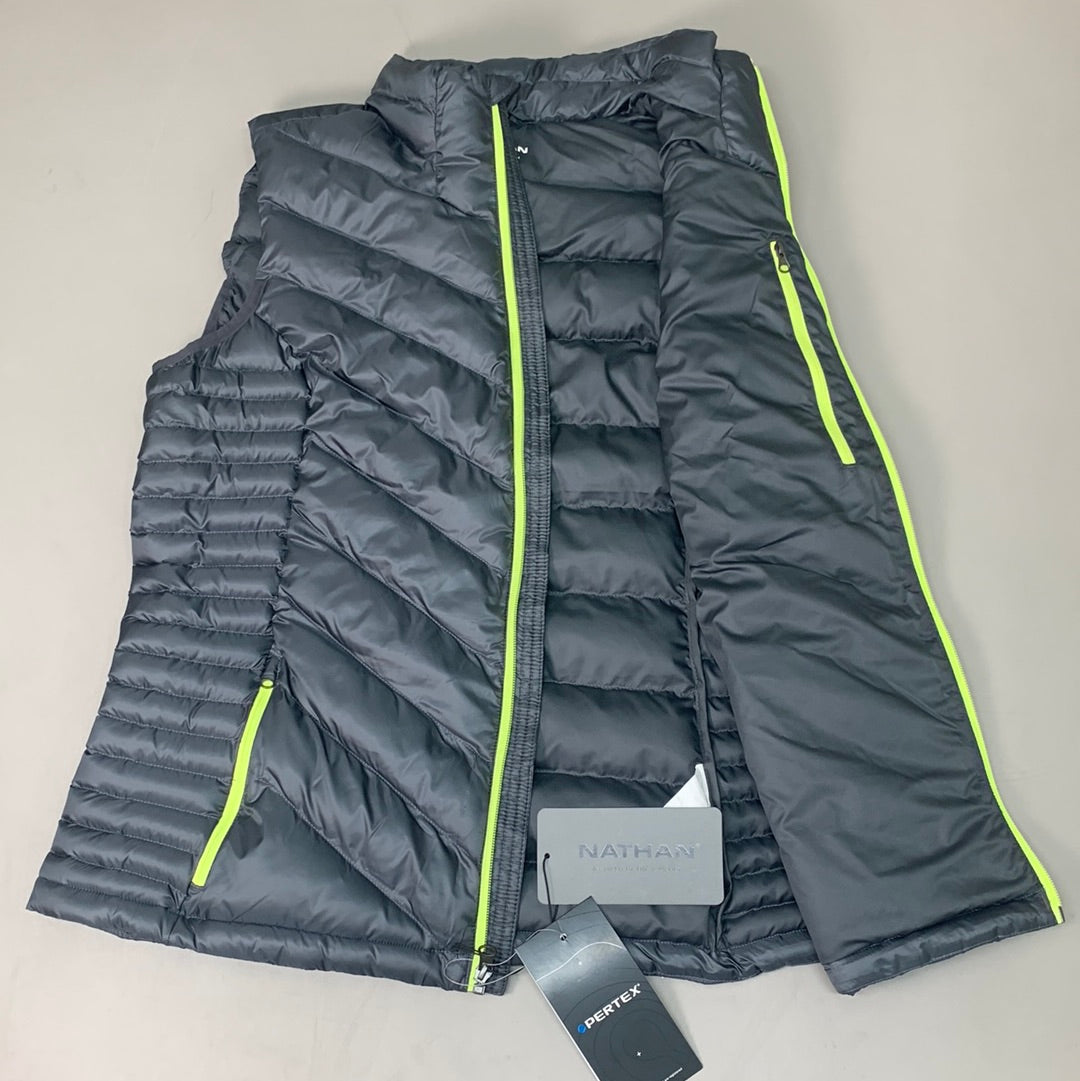 NATHAN Puffer Vest Pertex Eco Running Women's L Dark Charcoal NS50600-80078-L (New)