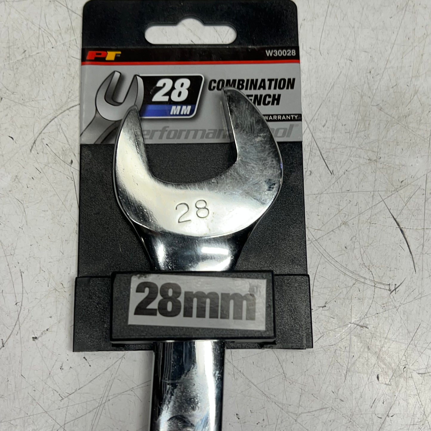 PERFORMANCE TOOLS Combination Wrench Corrosion Resistant 28mm Chrome W30028