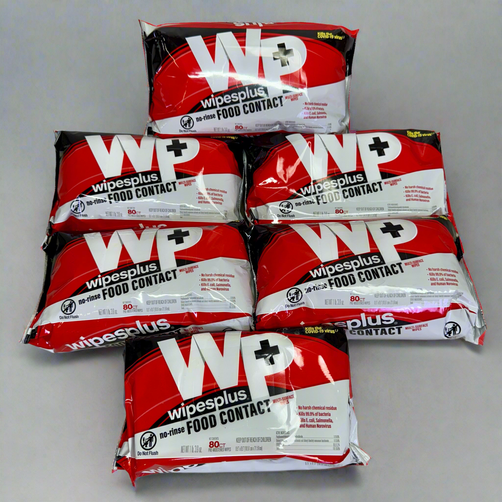 ZA@ WipesPlus No-Rinse Contact Surface Wipes 6 Pack (80 Each, 480 Total) 37608