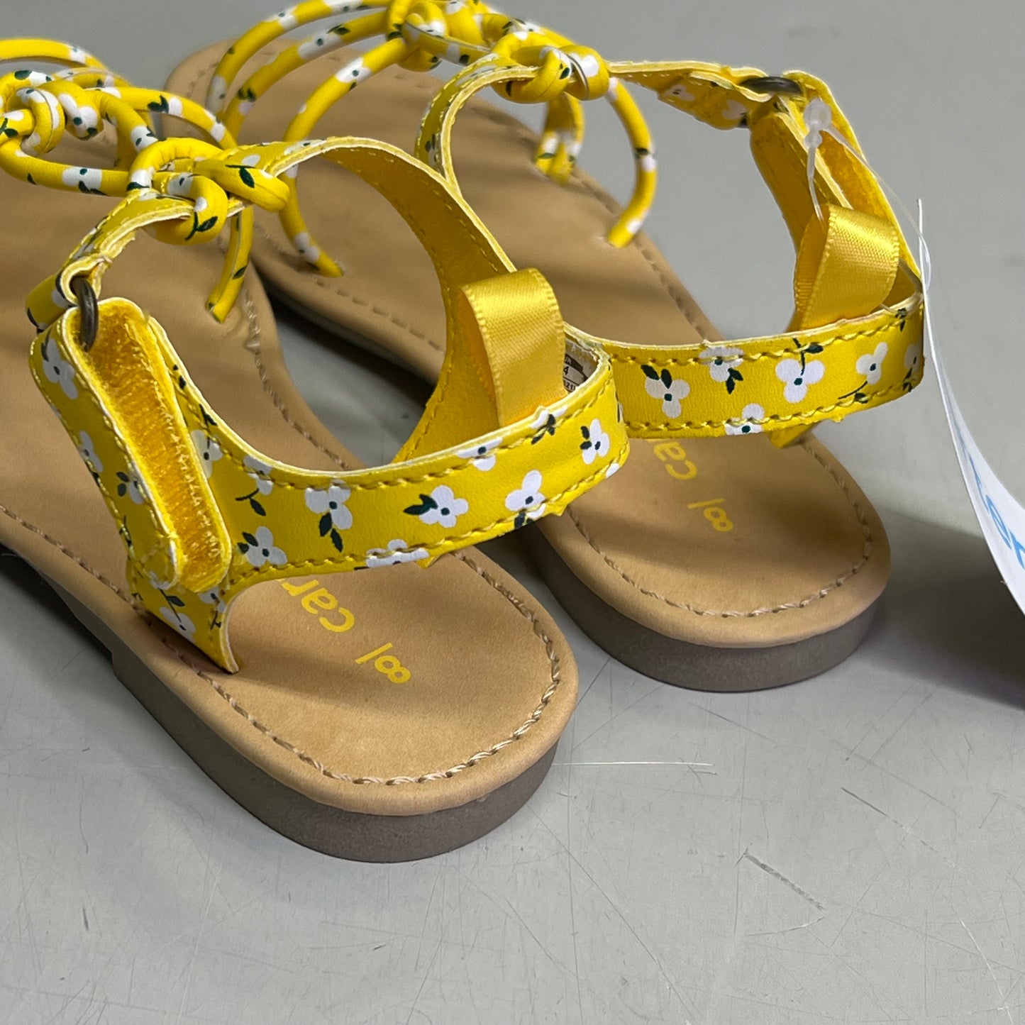 CARTER'S Earla Knot Toddler Sandal Shoe Girl's Sz 8 Yellow CS21V02B