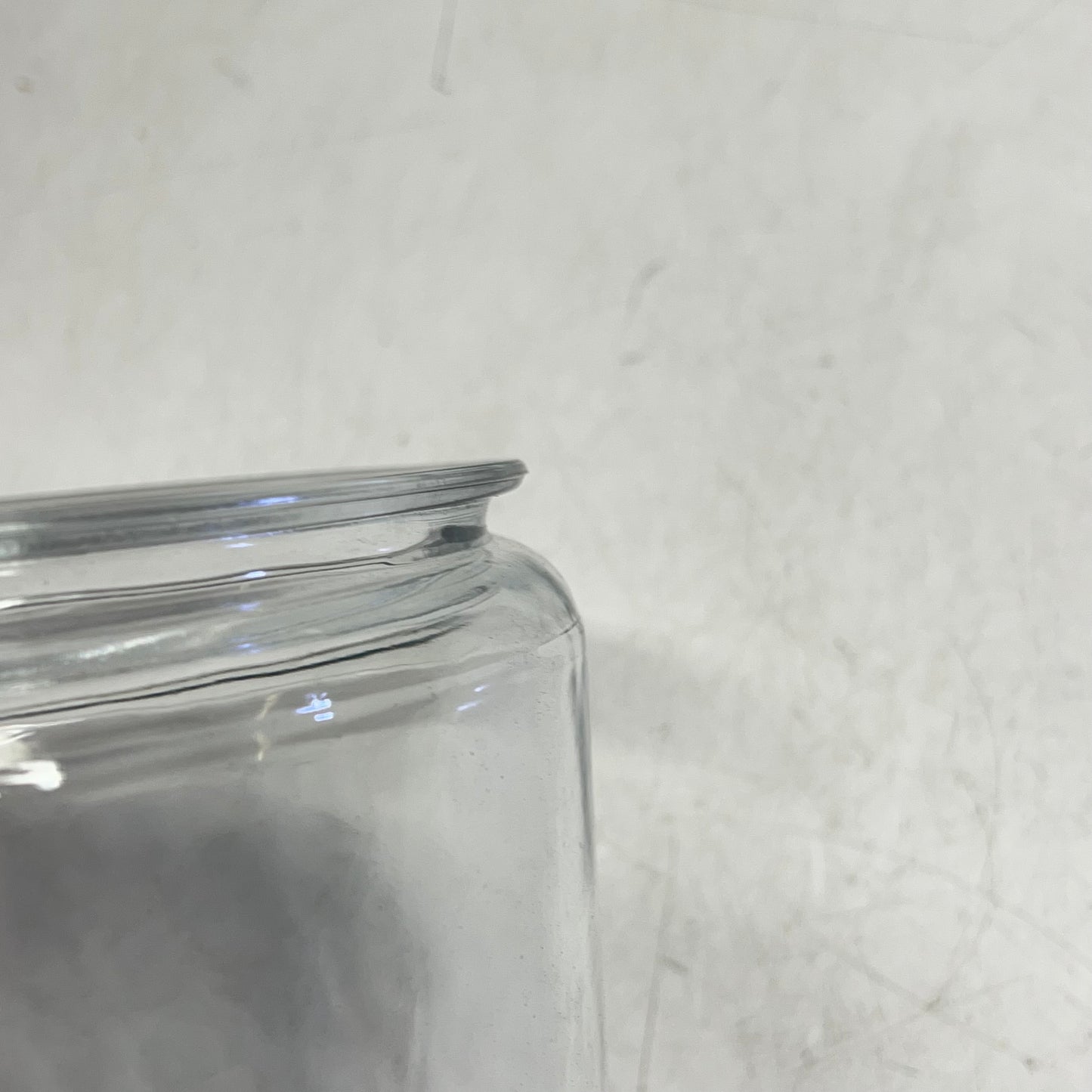 ZA@ (2 PACK) Clear Jars (missing Lids) 6.5" ID 8" Tall Clear (As-Is)