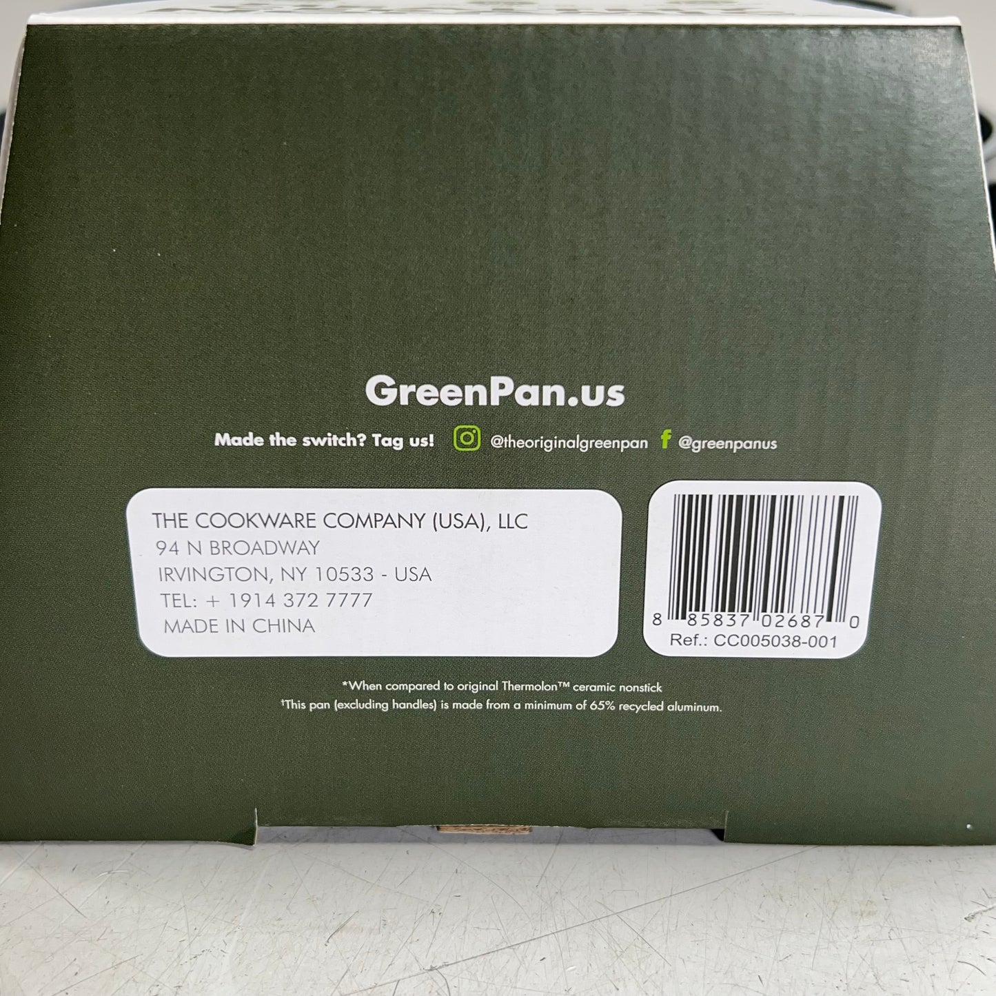 GREEN LIFE Valencia Pro Ceramic Nonstick Frypan Set  8" 9.5" & 11" Charcoal Grey