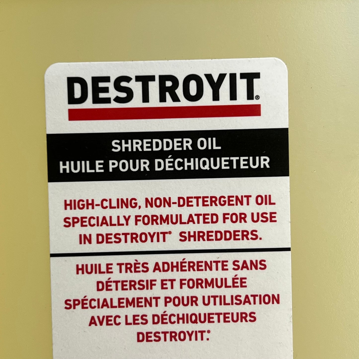 MBM DESTROYIT  (2 PACK) Specially Blended Shredder Oil 1 Quart  Clear ACCED21/6
