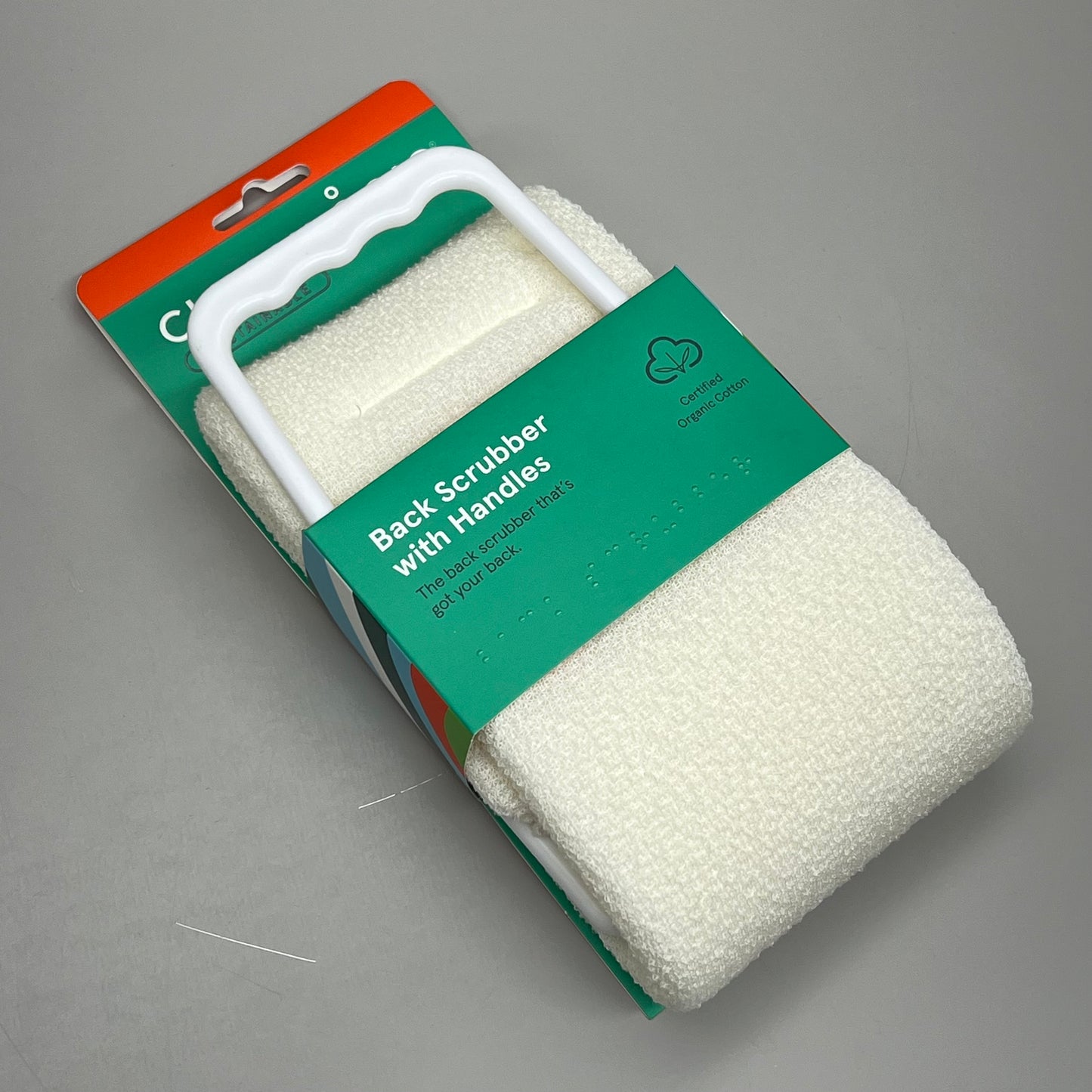 CLEANLOGIC (2 PACK) 30 Day Life Span Back Scrubber With Handles White 1200219