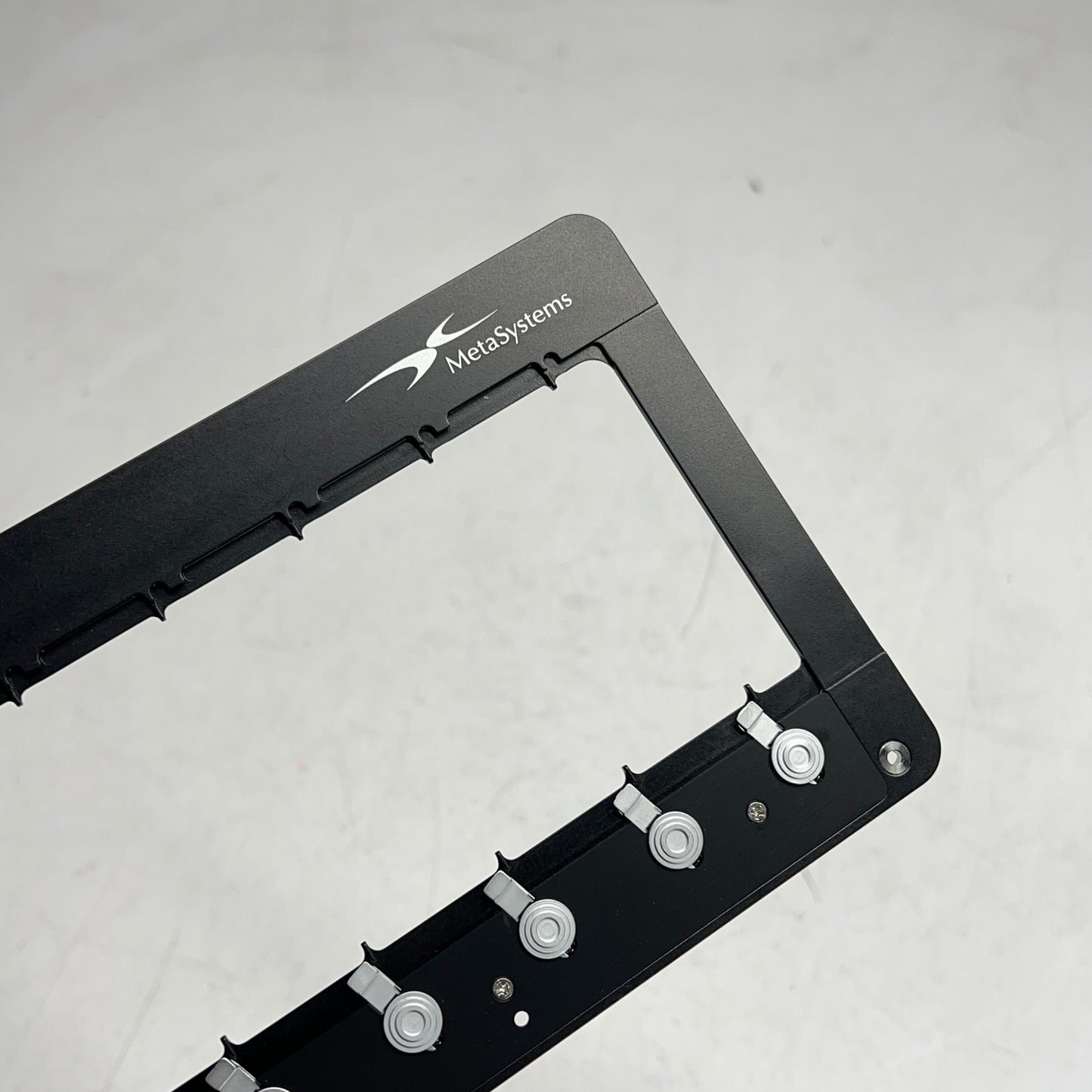 META SYSTEMS Modular Stage Adapter Plates for Microscopes 10.5"x5" Black