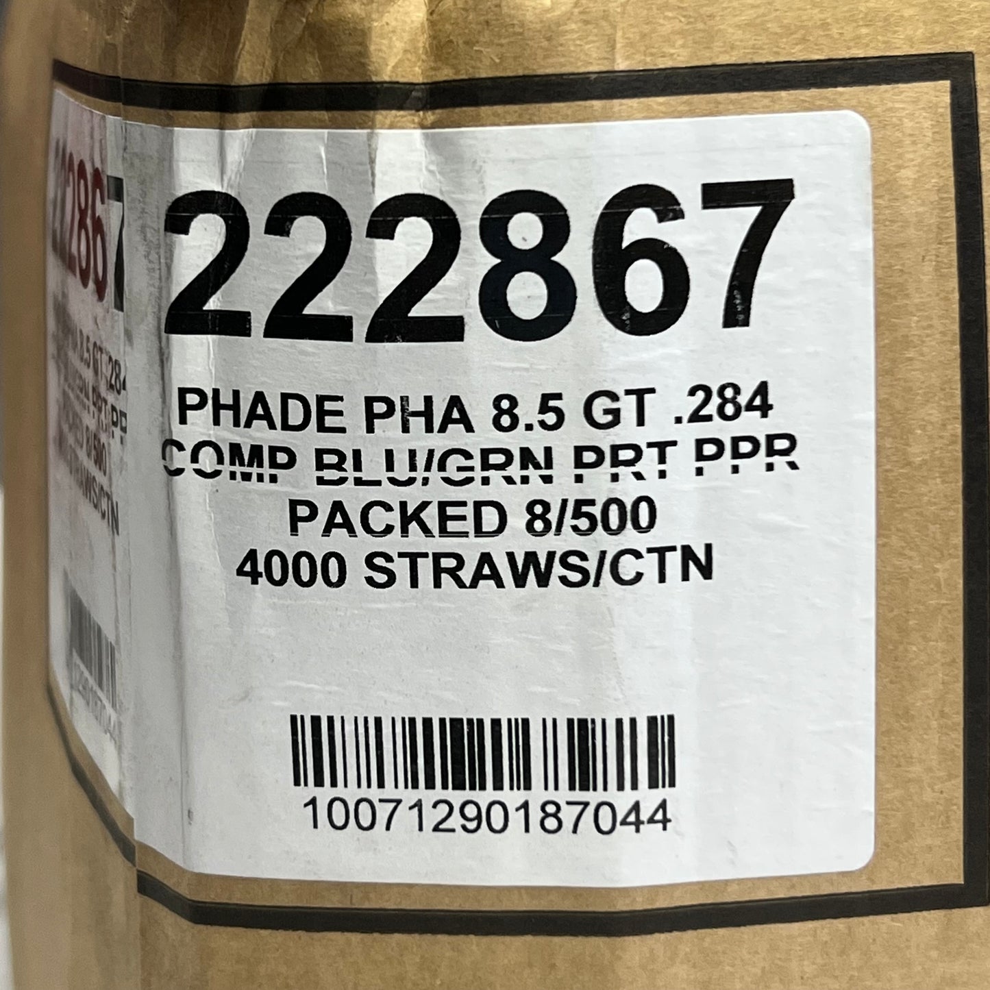 ZA@ PHADE (4000 PACK) Drinking Straws 8.5"L Blue 222867