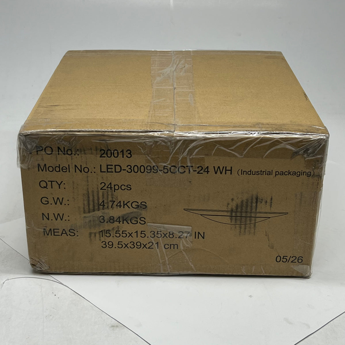 TRANS GLOBE (24 PACK) 7.5" Slim Led Flush Mount Disk Lights - White LED-30099-5CCT-24 WH