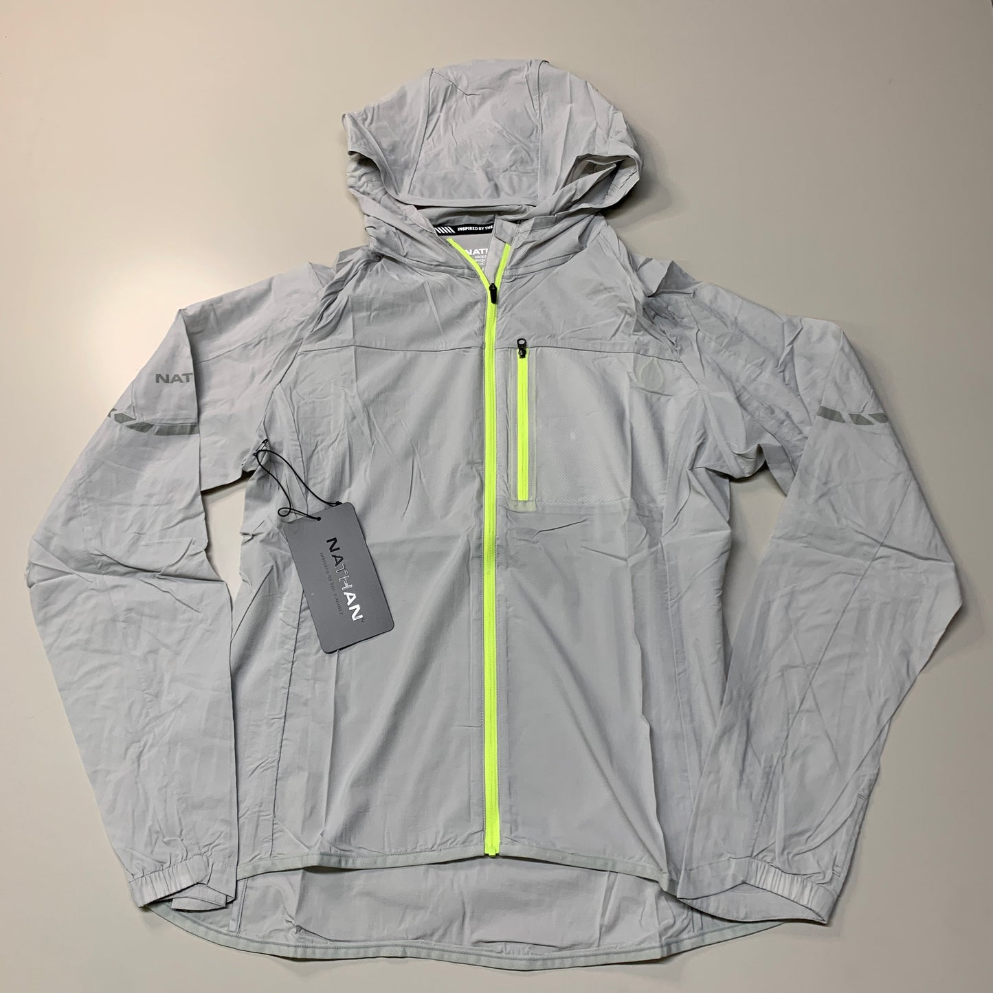 NATHAN Stealth Jacket W/ Hood Women's Grey Mist Size XL NS90080-80122-XL