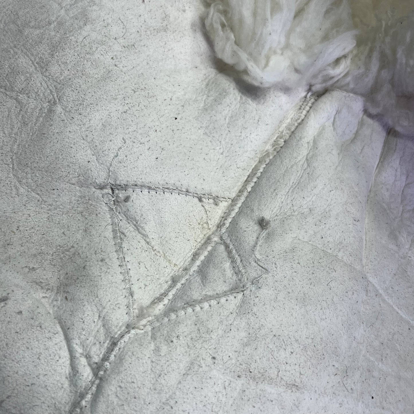 Natural Sheep Skin Area Rug 68"x42" White (Used)