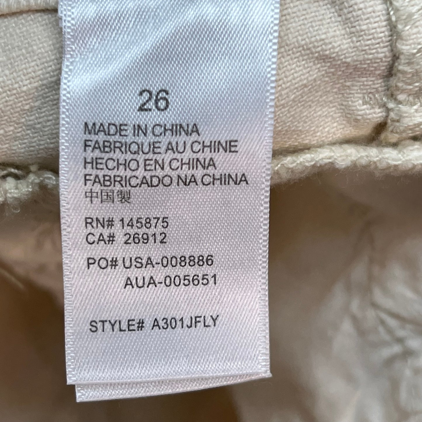 AMUSE SOCIETY Flying High Jeans Flared Leg Women's Sz 26 Banana A301FLY