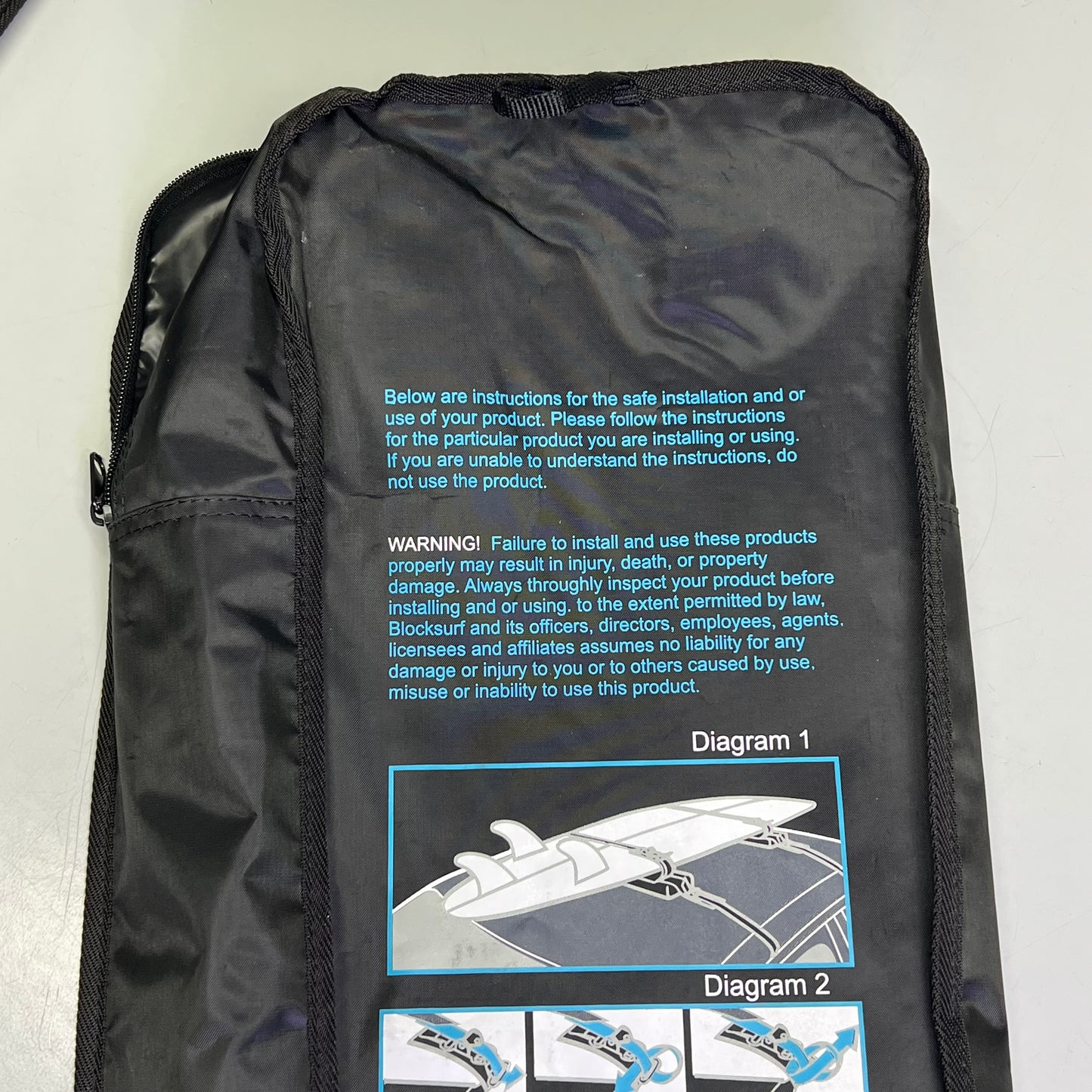 BLOCK SURF (SET OF 2) SUP / Longboard Soft Rack 33"x4.5" Black RABLS0SUPLB33KK