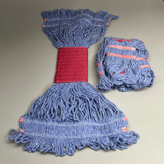 2PK Microfiber Wiping & Wet Mops 6"x36" Blue