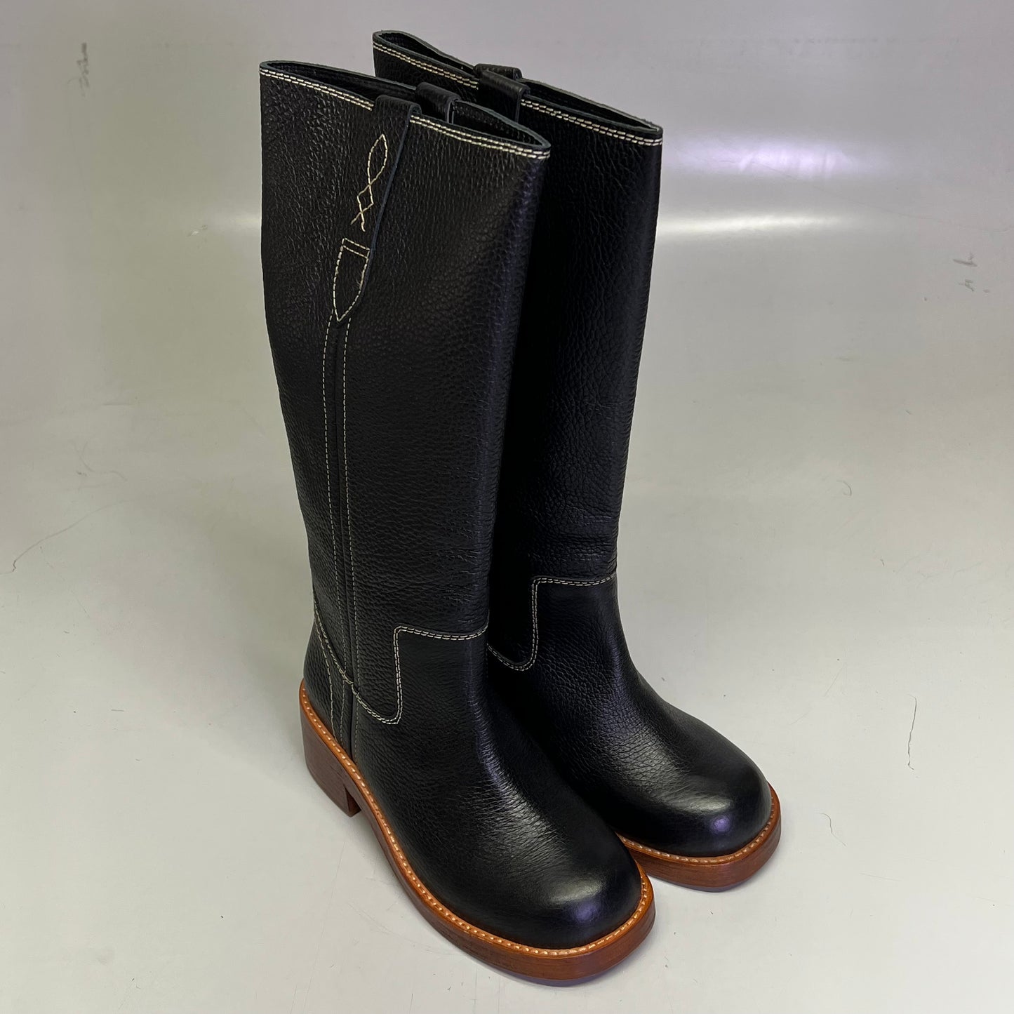 FREE PEOPLE Blaze Pull On Boot Women's Sz 10 Victorian Black Leather 88905880