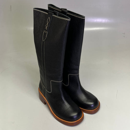 FREE PEOPLE Blaze Pull On Boot Women's Sz 10 Victorian Black Leather 88905880