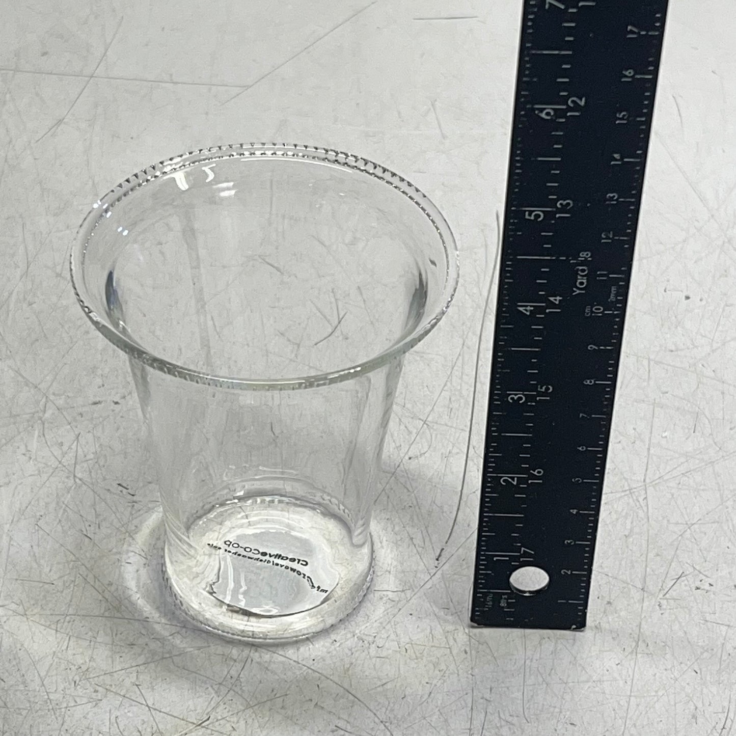 ZA@ CREATIVE CO OP (6 PACK) Drinking Glasses W/ Debossed Rim  6oz Clear DF8590