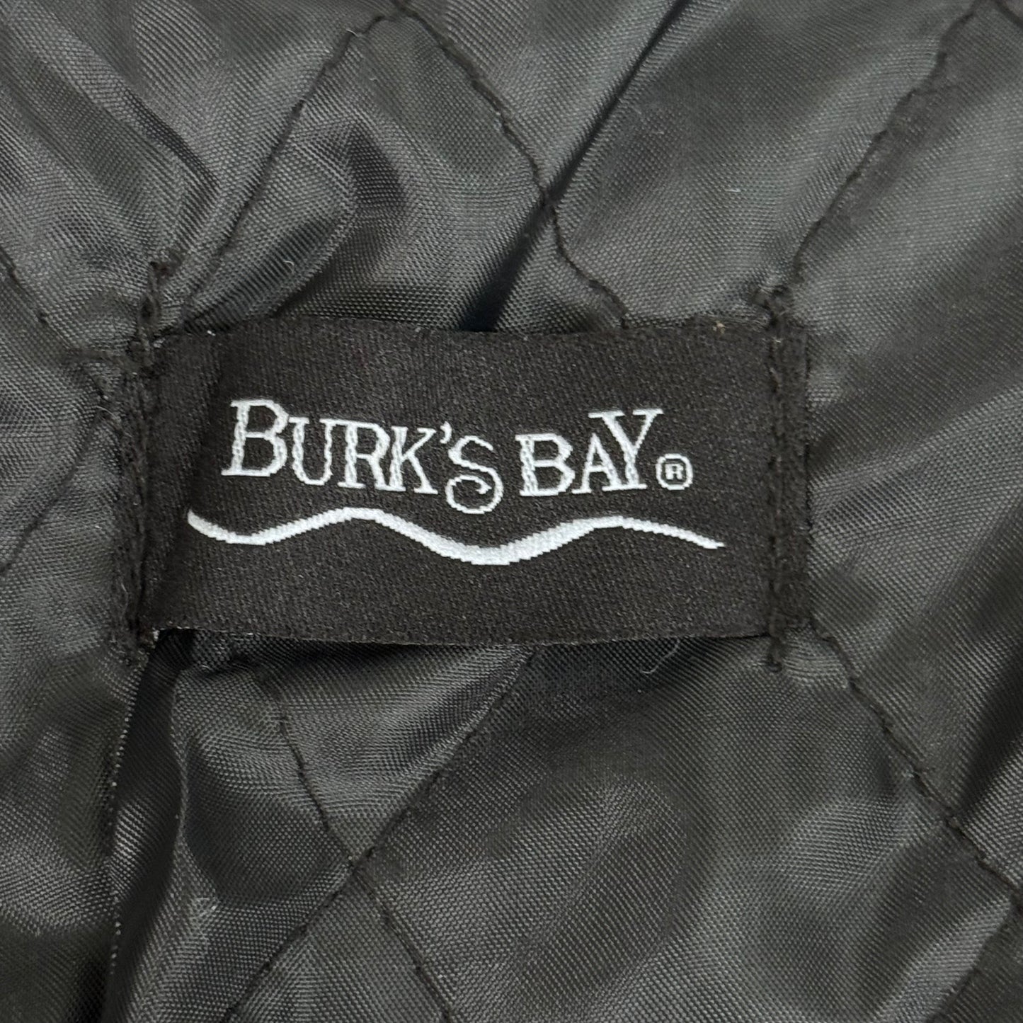 BURK'S BAY Genuine Wool & Leather Classic Varsity Jacket Women's Sz 2XL Black 5030