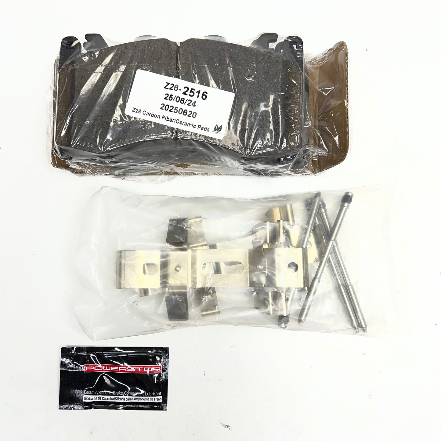 POWER STOP Carbon Fiber Ceramic Brake Pads Front For Ford Mustang Z26-2516
