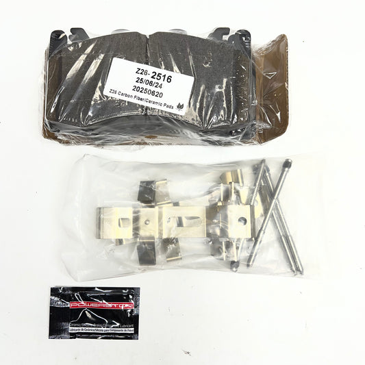 POWER STOP Carbon Fiber Ceramic Brake Pads Front For Ford Mustang Z26-2516
