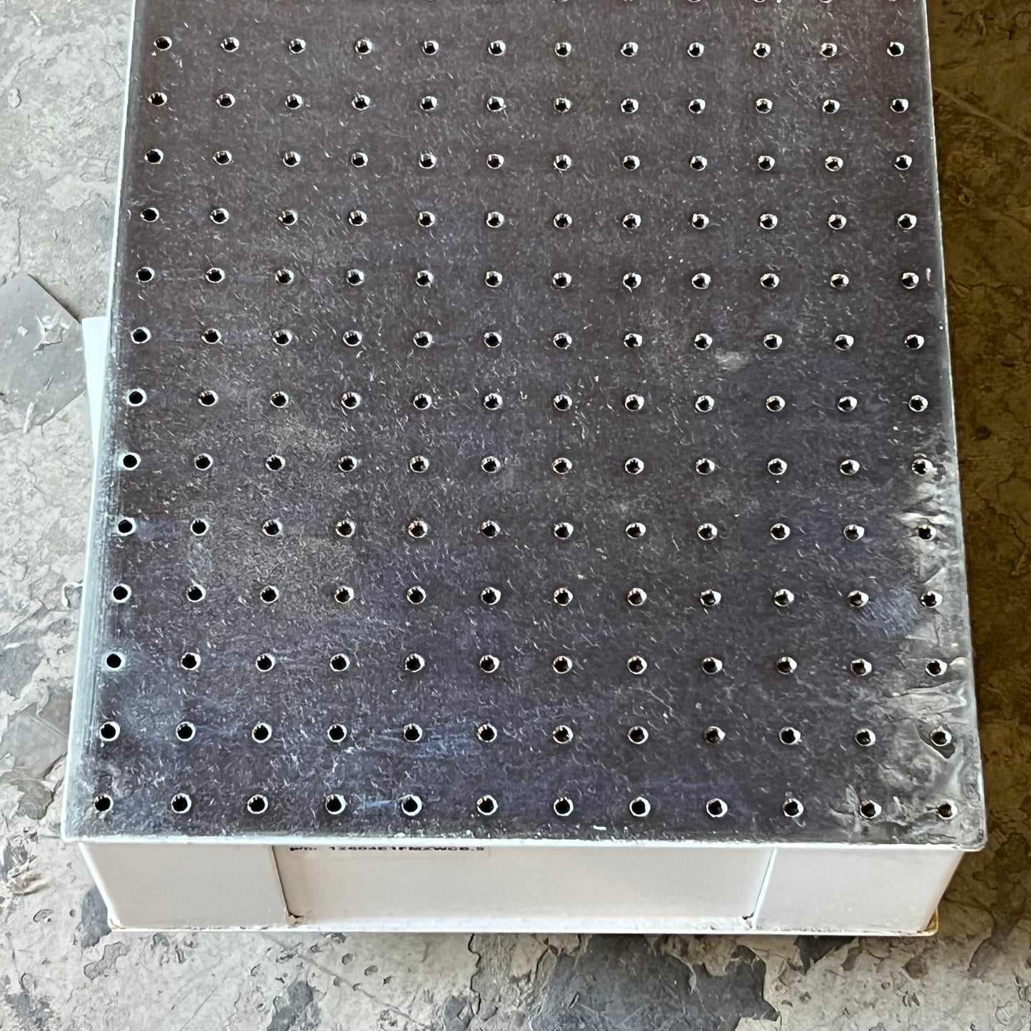 Steel Optical Breadboards 12"W x 60"L x 4"H Grey 2441549 (AS-IS, A Little Damage)