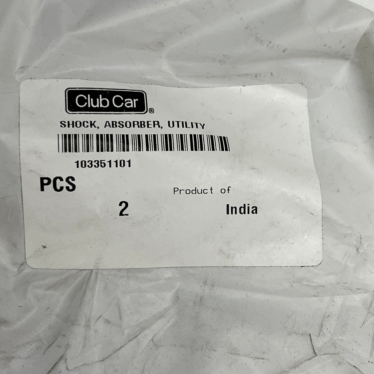 CLUB CAR Genuine OEM Utility Shock Absorber For Golf Carts Black 103351101