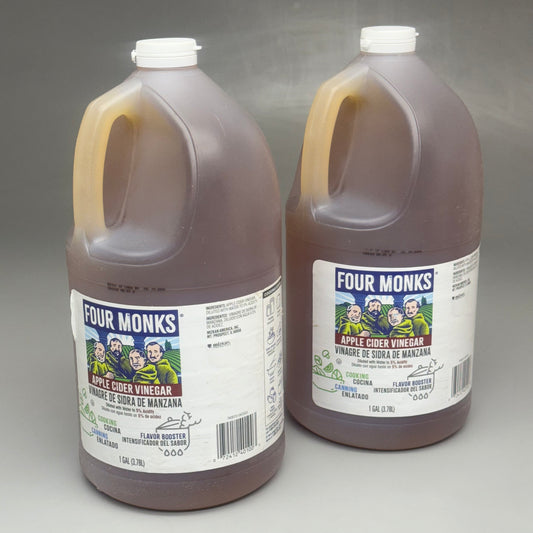 FOUR MONKS 2PK Apple Cider Vinegar 1 Gal. BB: 07/26