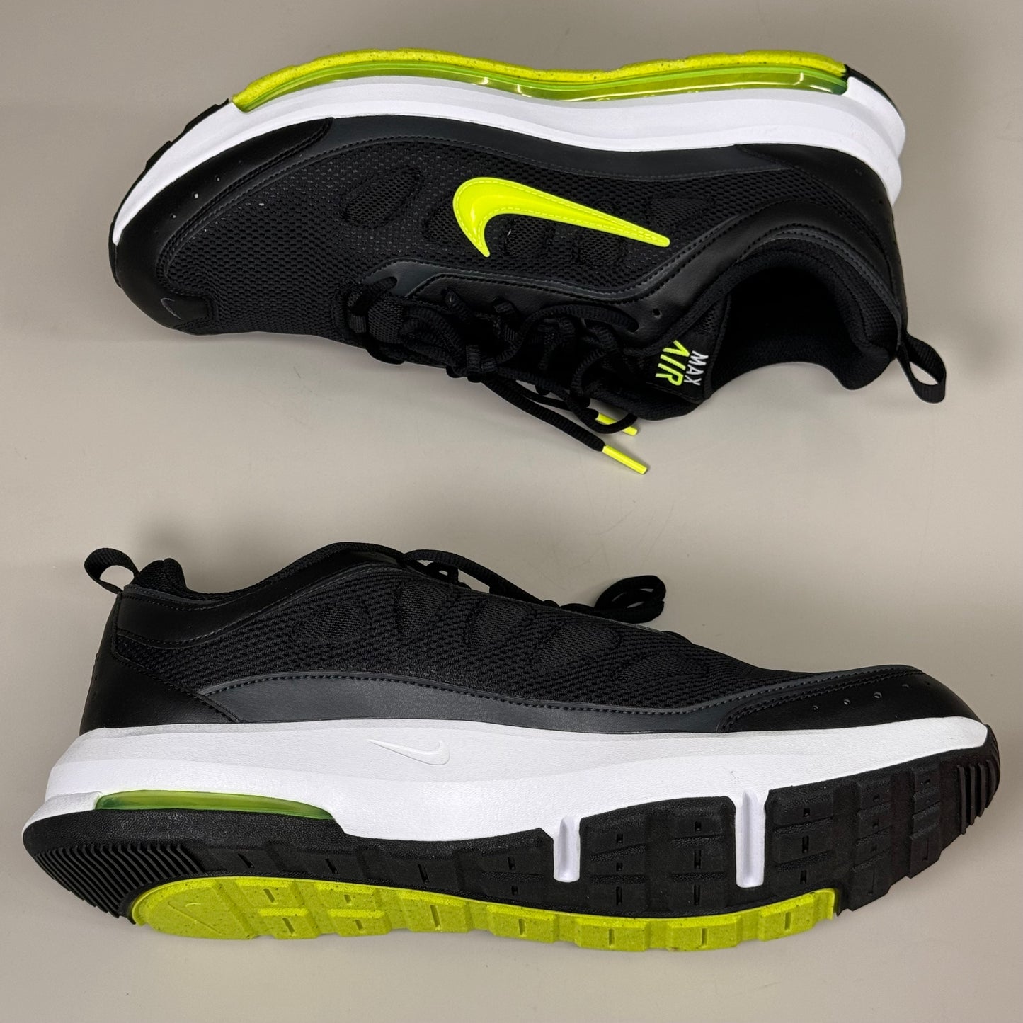 NIKE Air Max Ap Road Running Shoes Mens SZ 13 Black/Yellow CU4826 New Other