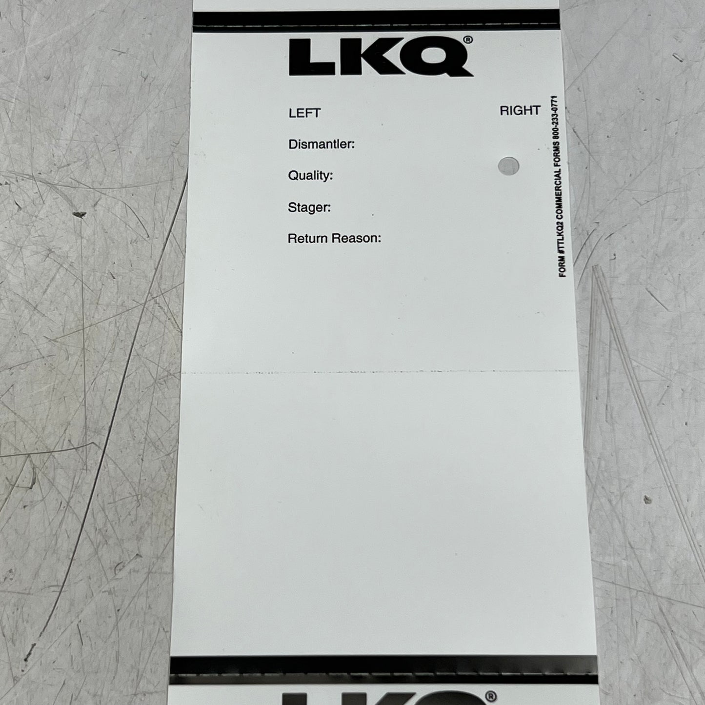 ZA@ LKQ (3100 Labels) Labels Sz 4"W X 7"L, MO079042