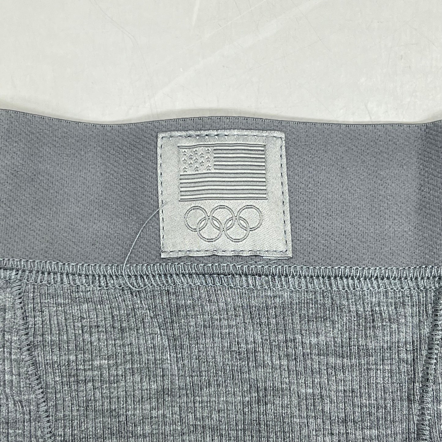 SKIMS Soft & Stretchy Cotton Rib Olympic Boxer Women's Sz S Heather Grey