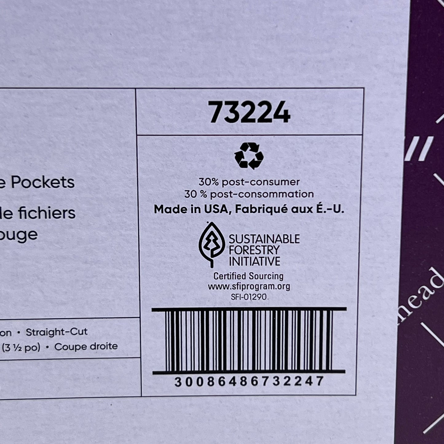 SMEAD (25 PACK) File Pockets Sz 3" 1/2 Expansion 73224