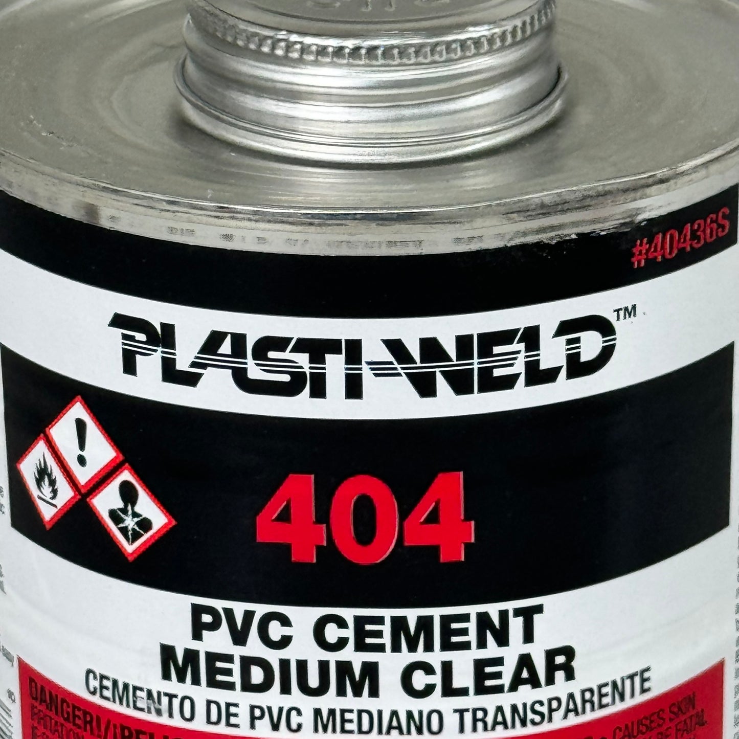 PLASTI-WELD (2 PACK) 404 PVC Cement Medium Clear 32 fl oz Fittings to 6" 40436S