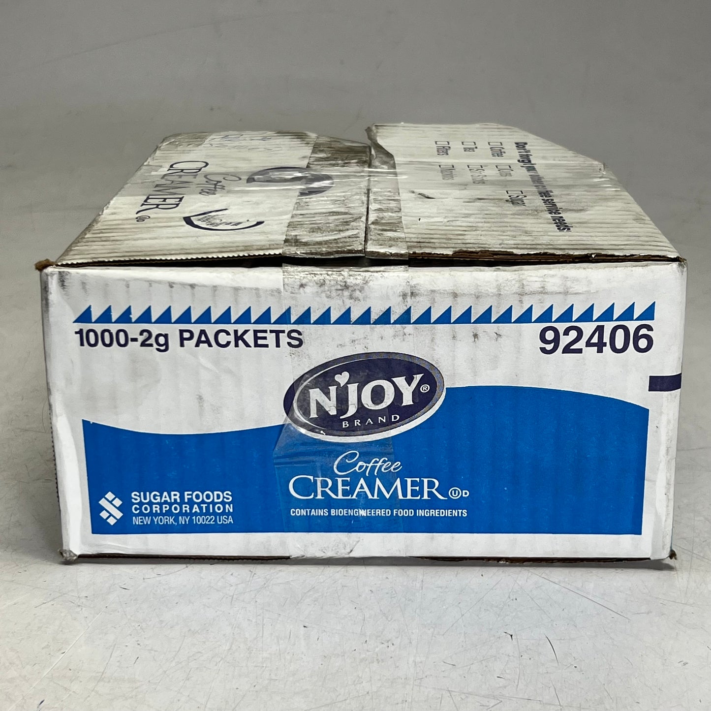 ZA@ NJOY (1000 PACKETS) Nondairy Creamer Packets 2g 92406 (New Other, Distressed Box)