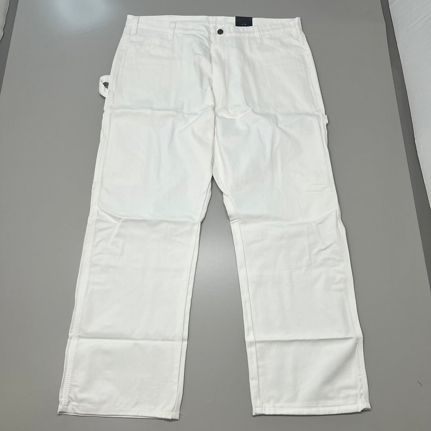 DICKIES Straight Leg 9 Pocket Painters Pant Relaxed Fit Men's 40X30 White 1953WH