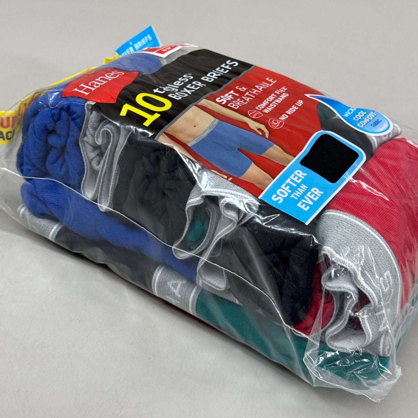 HANES (10 PACK!) Men's Boxer Briefs Sz S/P 28-30" (70-75cm) Multi-Colors 7349K0